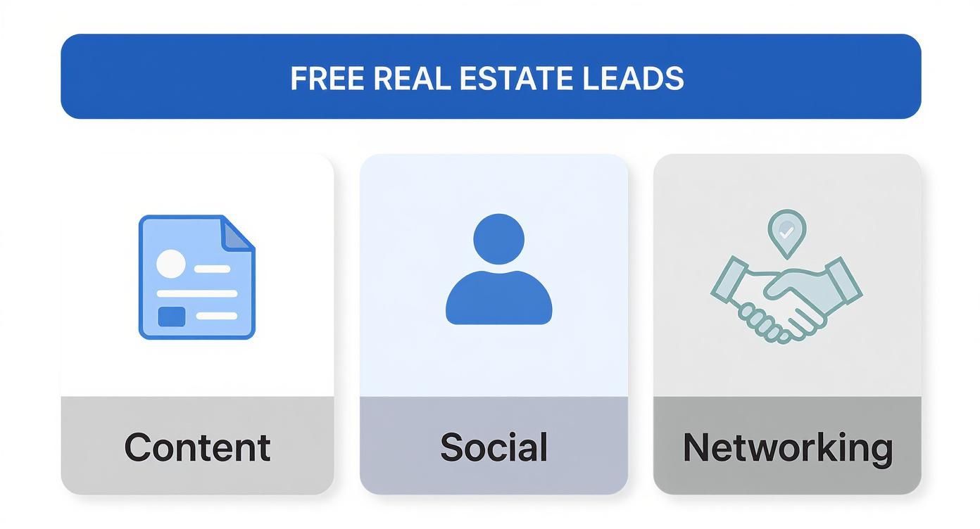 Infographic about free lead generation real estate