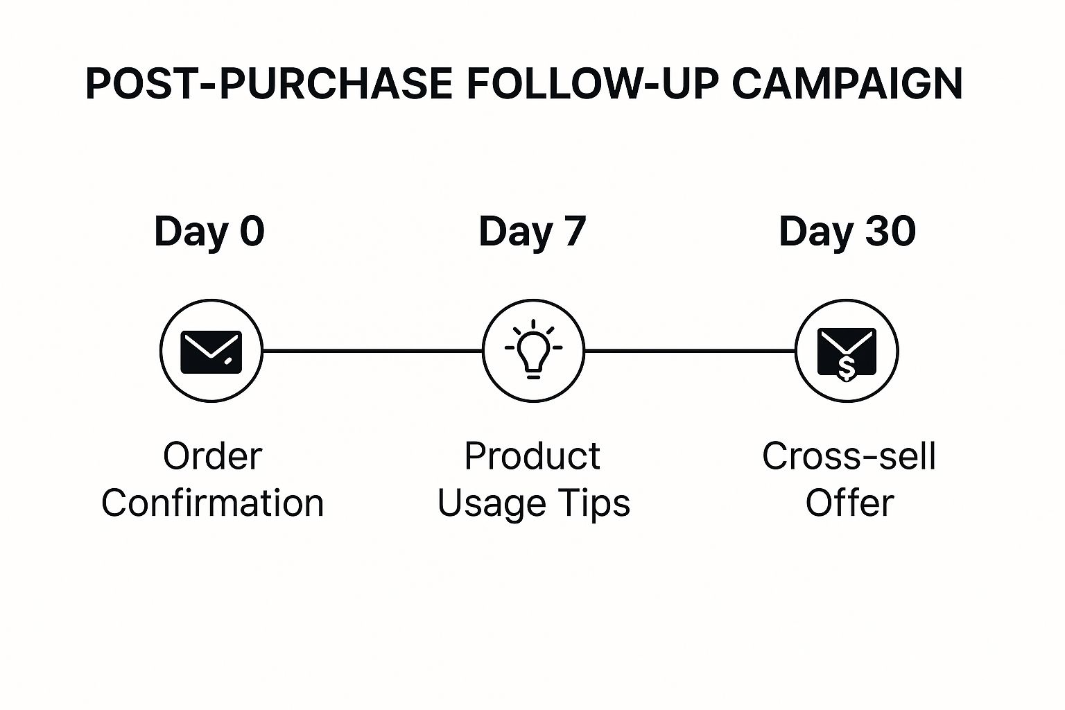 Infographic showing key data about Post-Purchase Follow-up Campaign