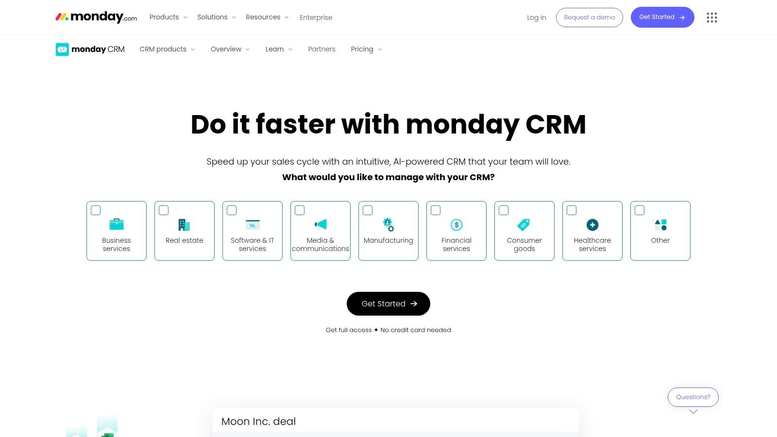 monday Sales CRM