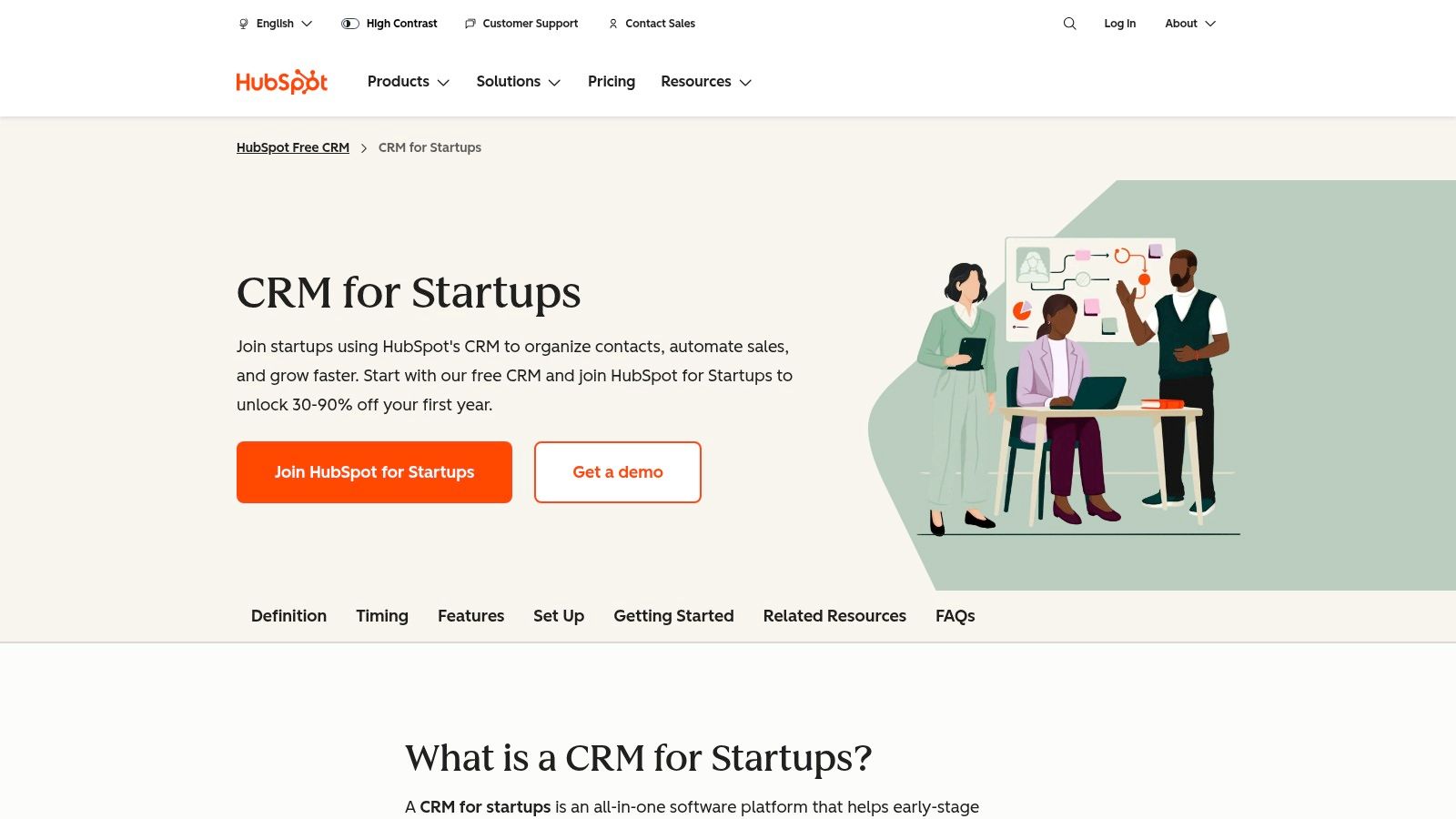 HubSpot CRM (and HubSpot for Startups)