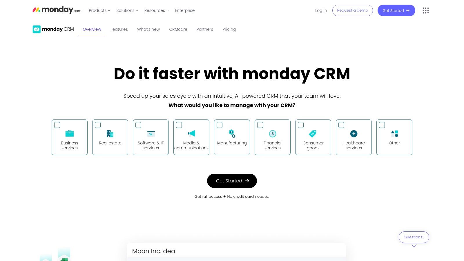 monday sales CRM