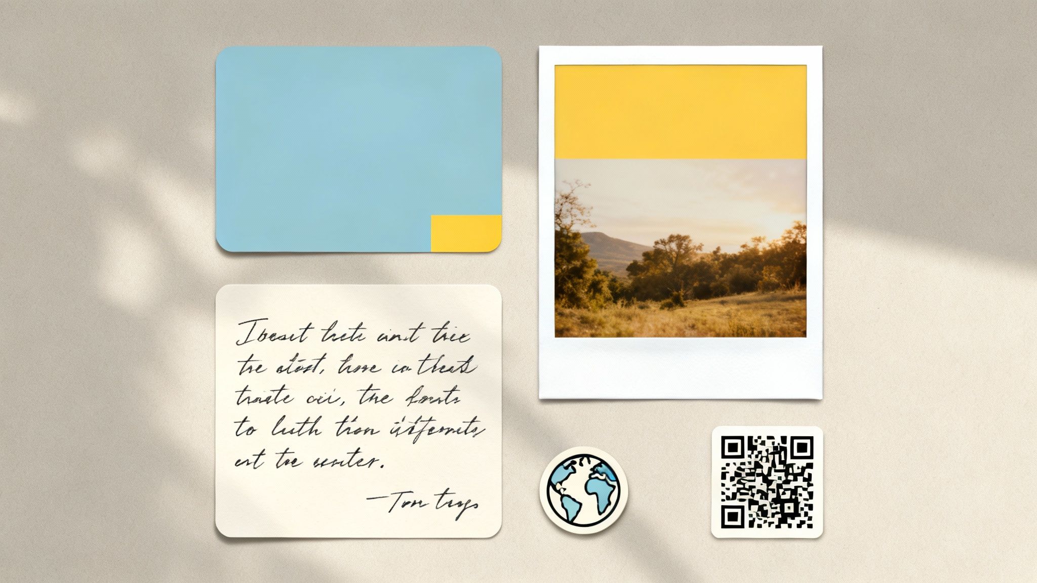 A collage of personal photos, a favourite book, and a single flower, representing a personal tribute.