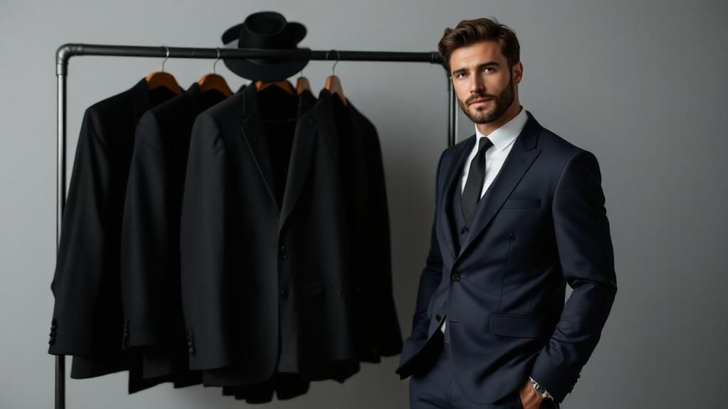 A man in a dark suit looking thoughtful