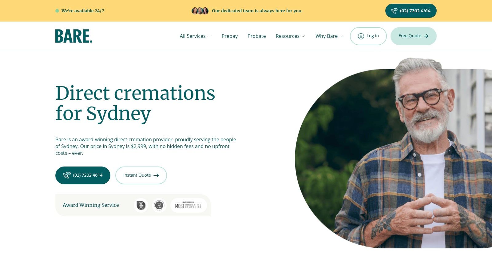 Bare – Direct cremation provider (Sydney)