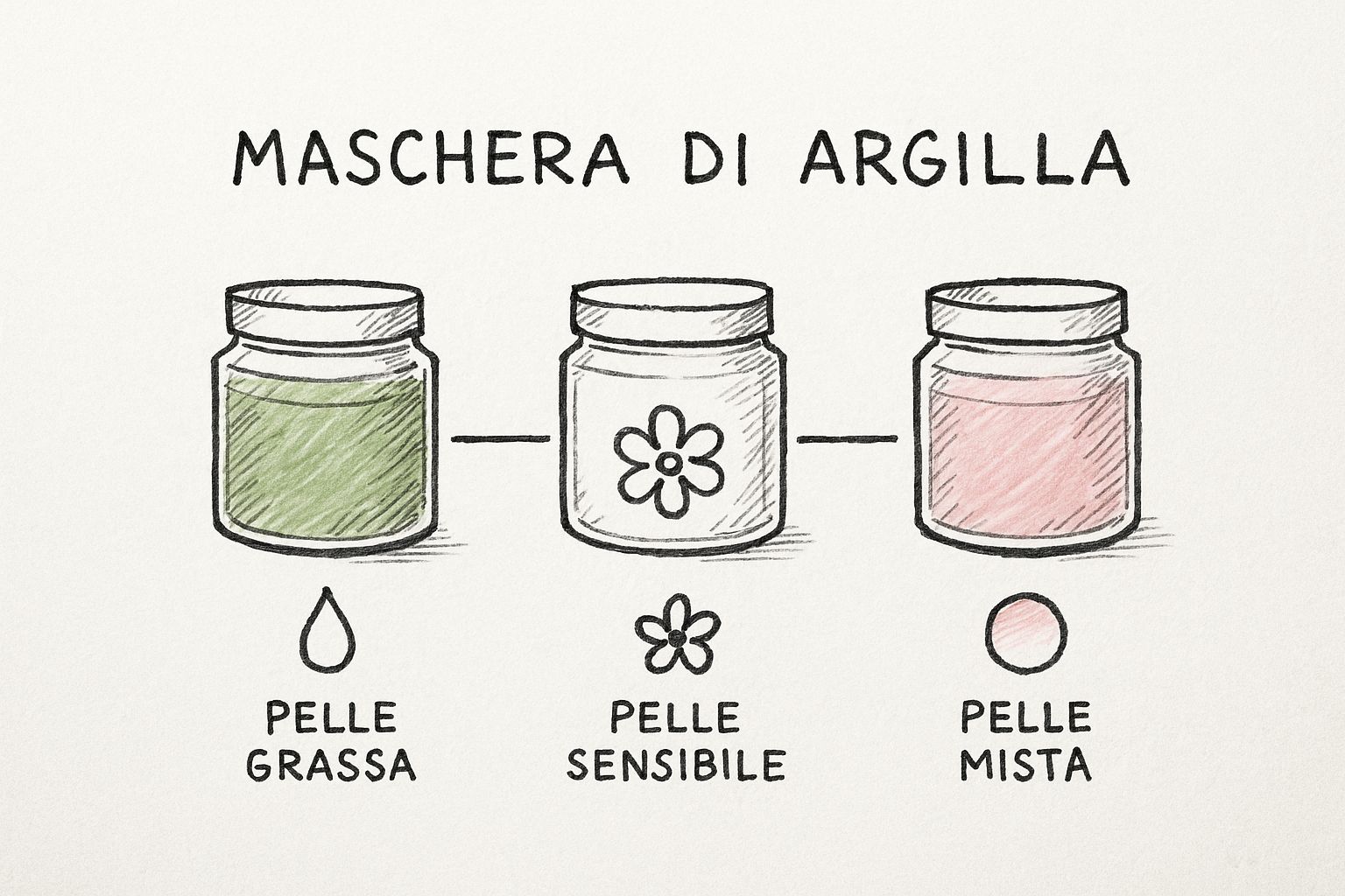 Infographic about maschera viso argilla
