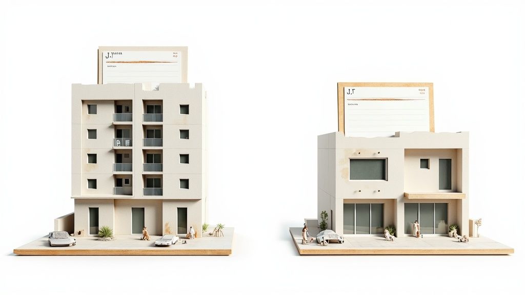 A bright and airy two-bedroom apartment in Dubai Marina with tinted windows offering a clear view of the city.