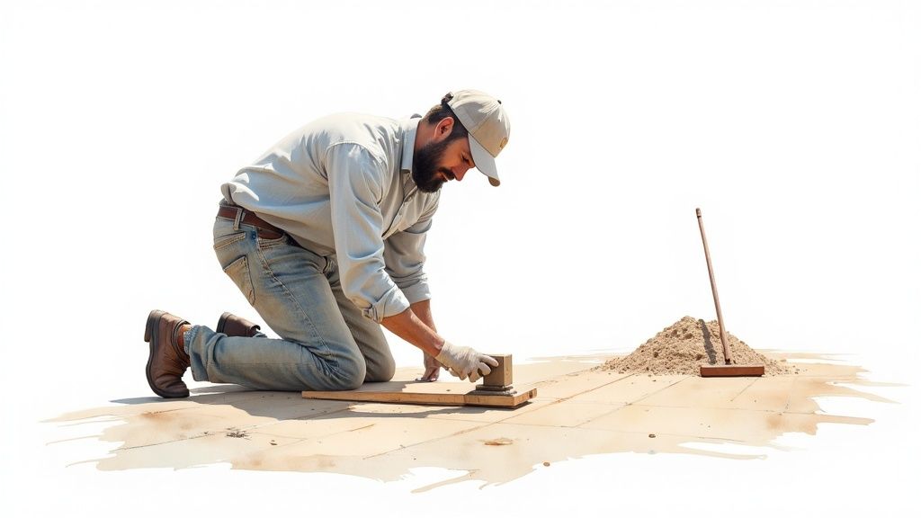 SPC flooring being installed in a modern Dubai apartment