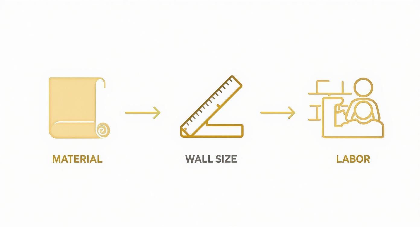 Infographic about wallpaper installation in dubai