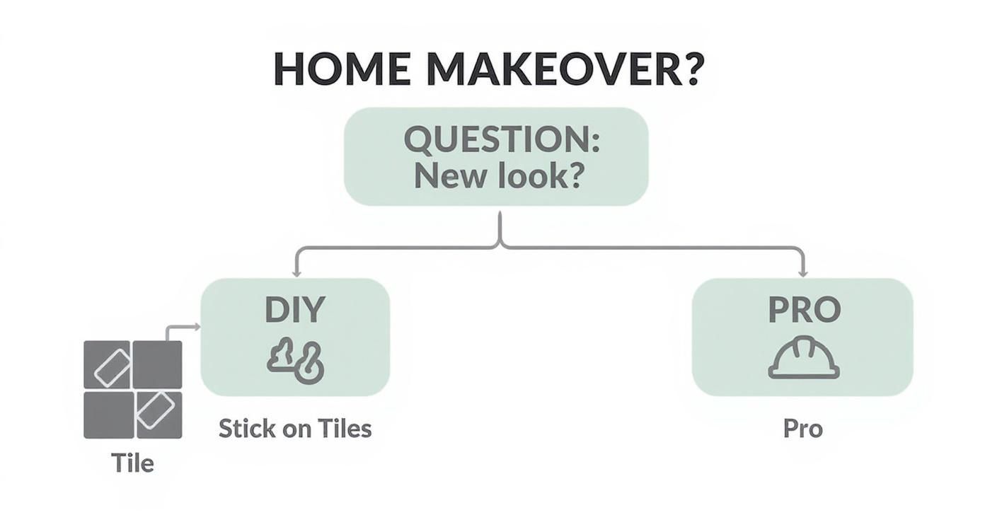 Infographic about stick on tiles