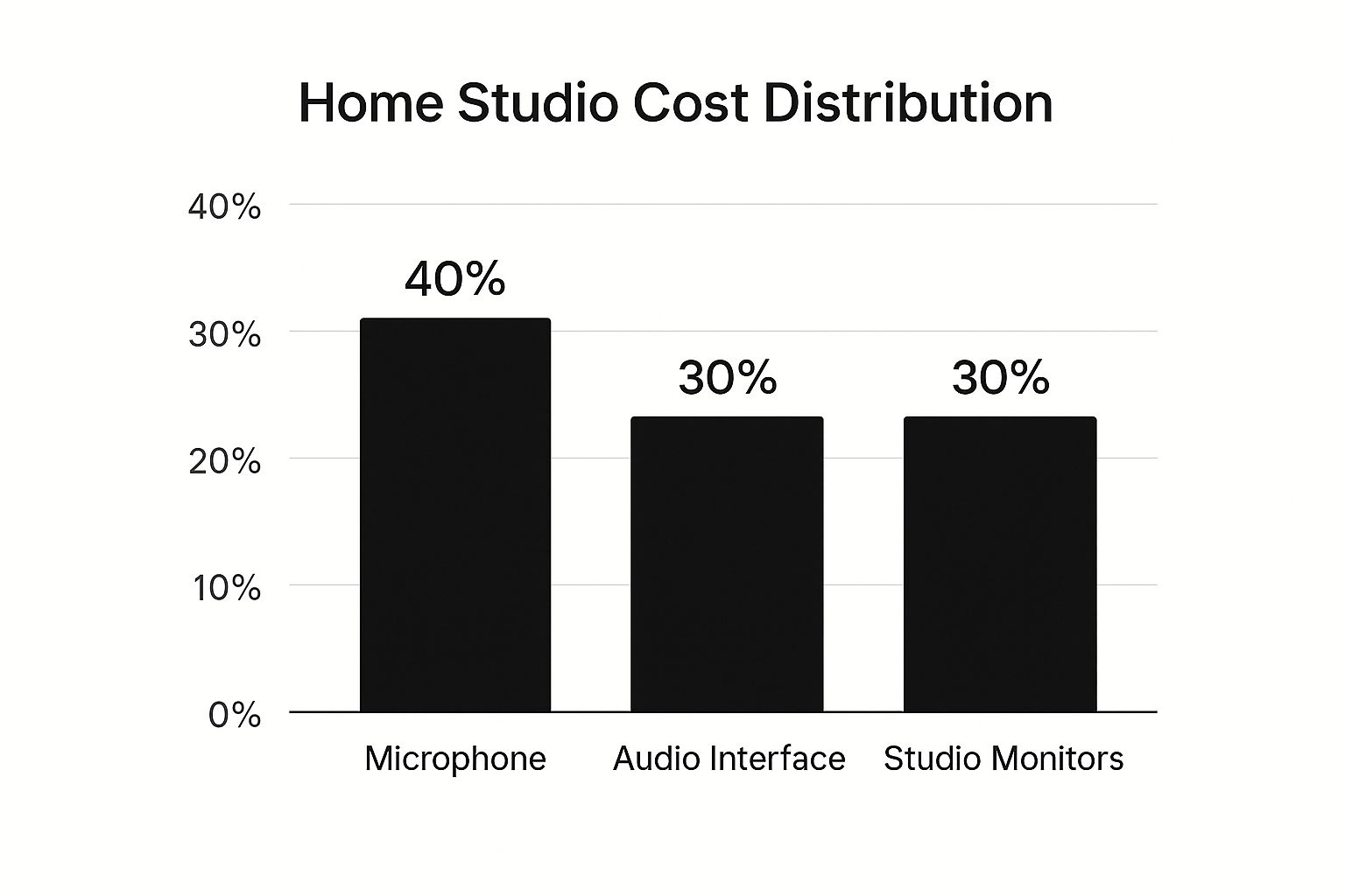 Infographic about how to record music at home