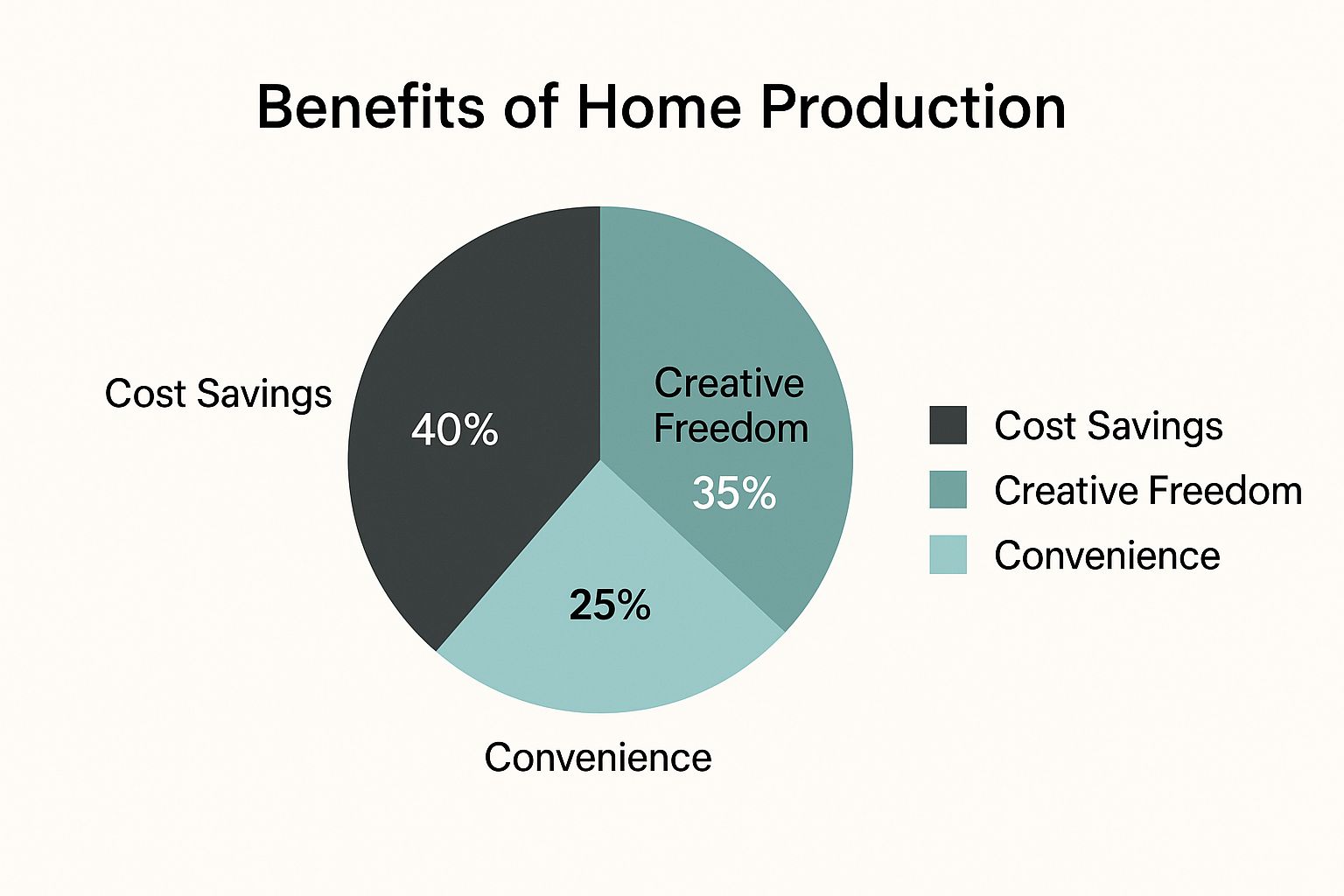 Infographic about how to produce music at home
