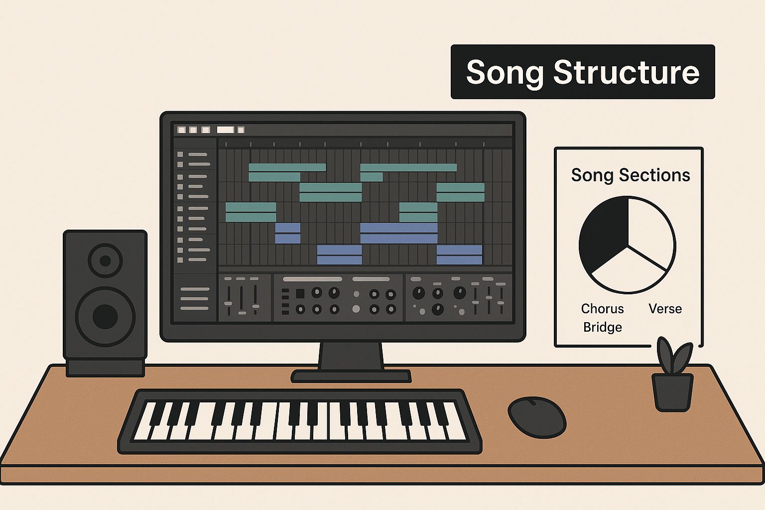 Infographic about songwriting for dummies