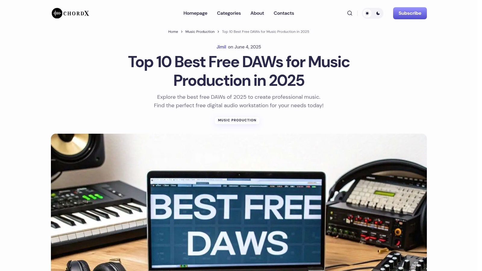 Top 10 Best Free DAWs for Music Production in 2025
