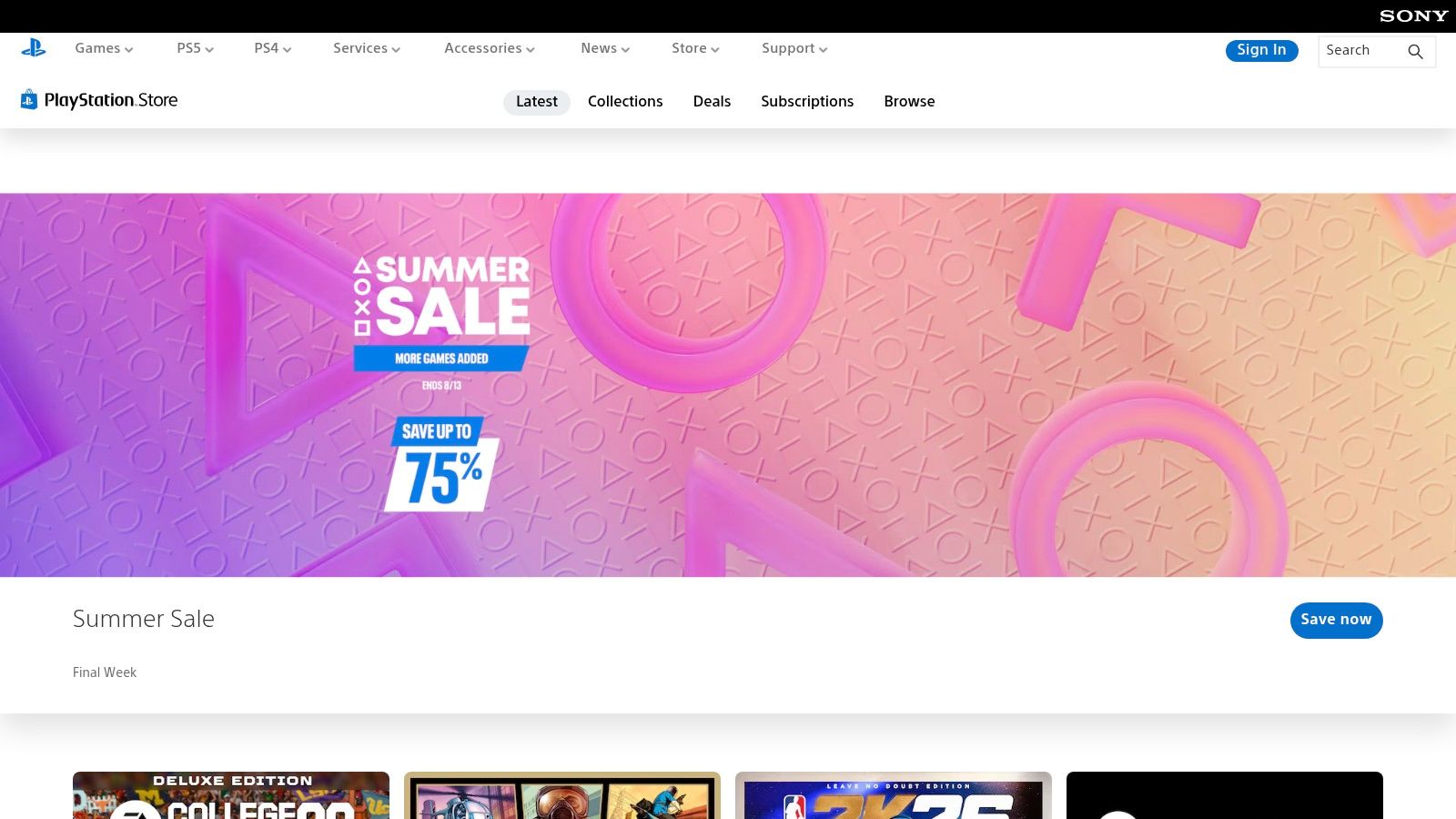 PlayStation Store + PlayStation Plus (Sony)