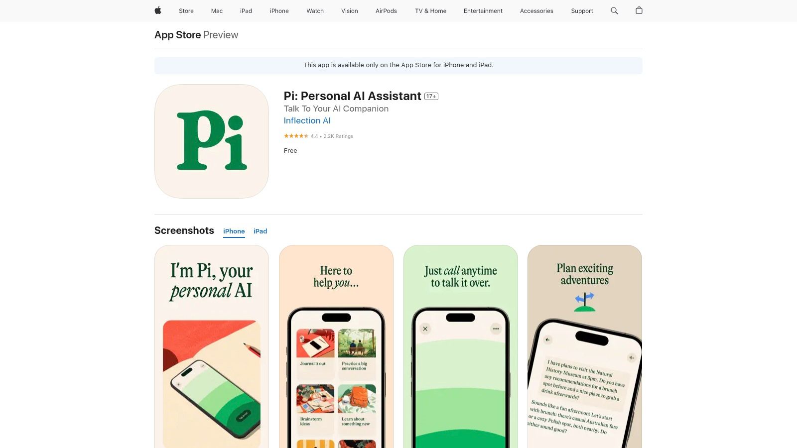 Pi by Inflection (Personal AI)