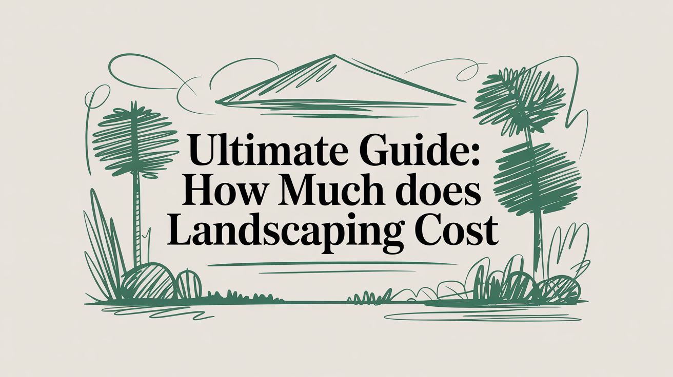 A landscaped yard illustrating the scope of an outdoor improvement project