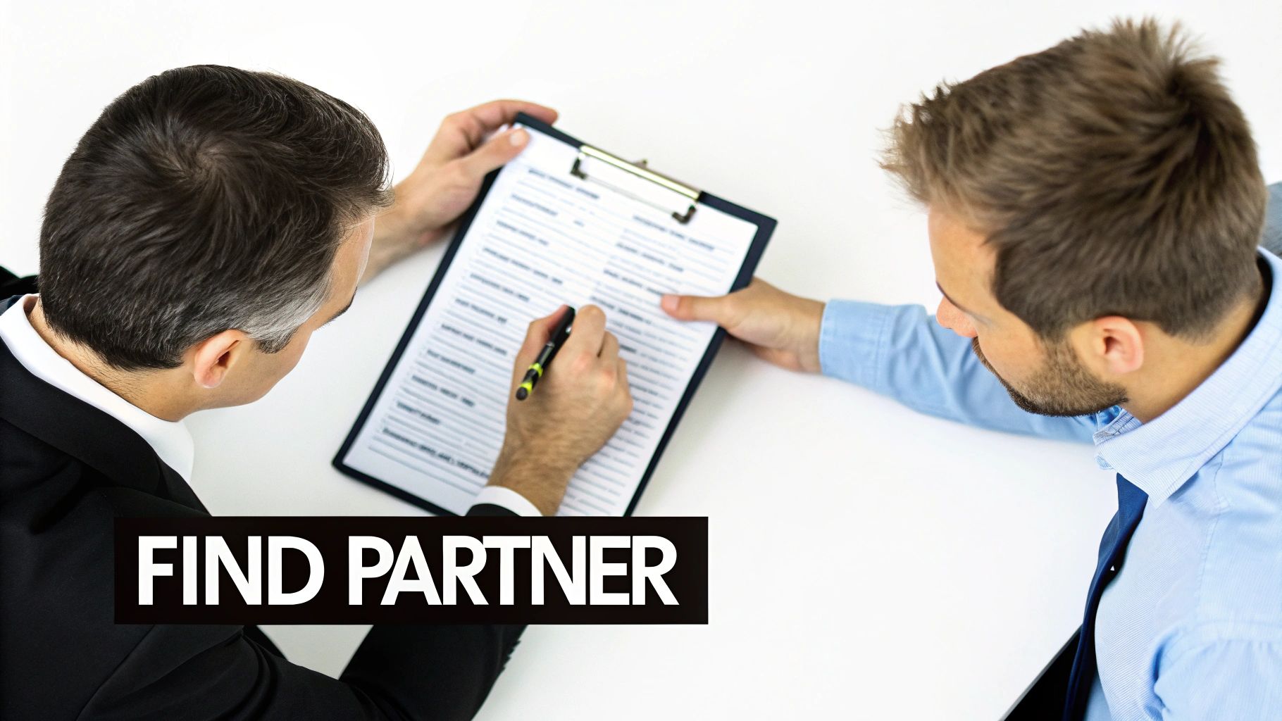 A person carefully examining a magnifying glass over a flowchart, symbolizing the detailed process of selecting a consultancy.