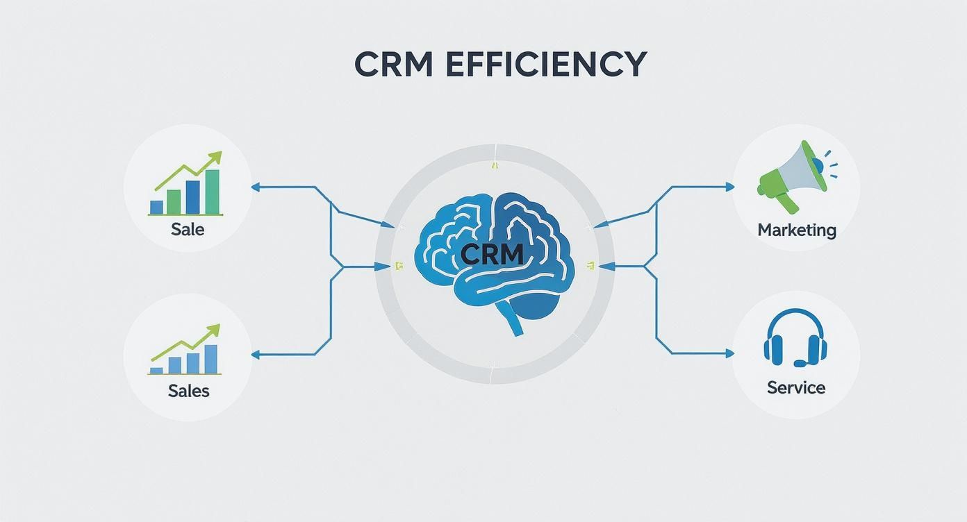 Infographic about goals of crm