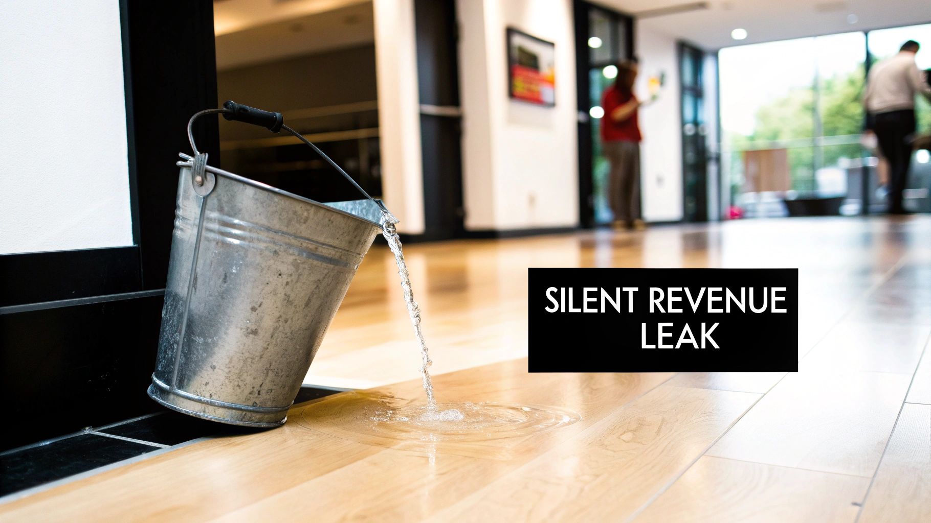 Illustration showing a chart with a declining trend line, representing the negative impact of churn on SaaS growth.