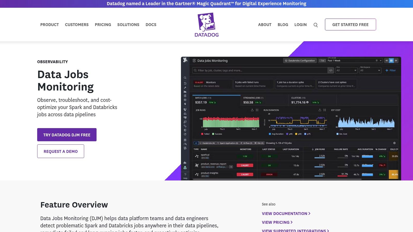Datadog – Data Jobs Monitoring (DJM)