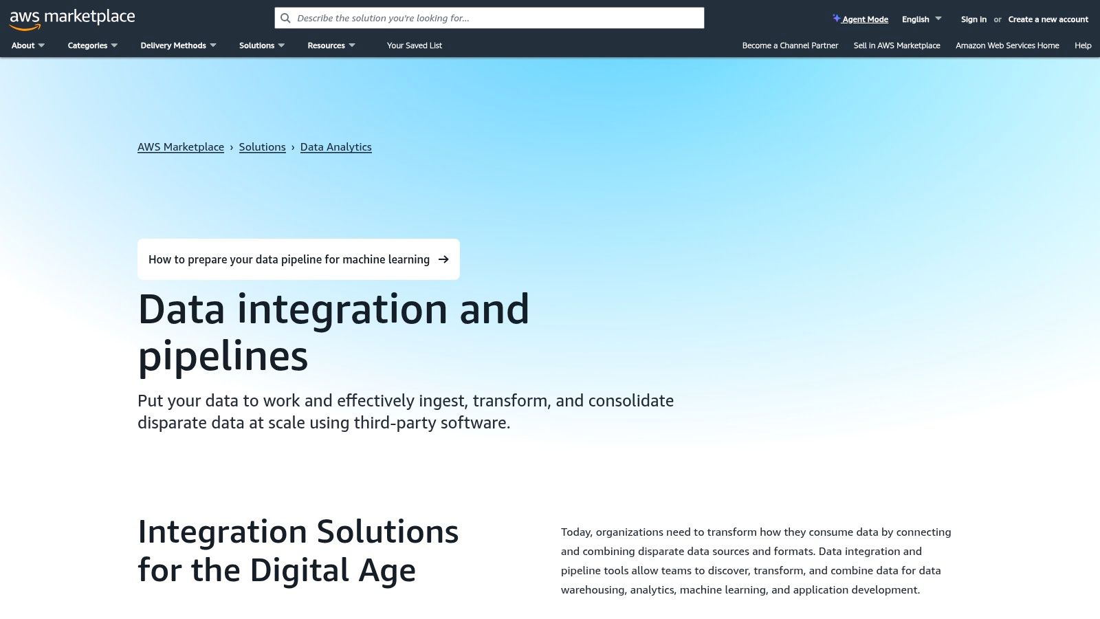 AWS Marketplace – Data Integration & Pipelines