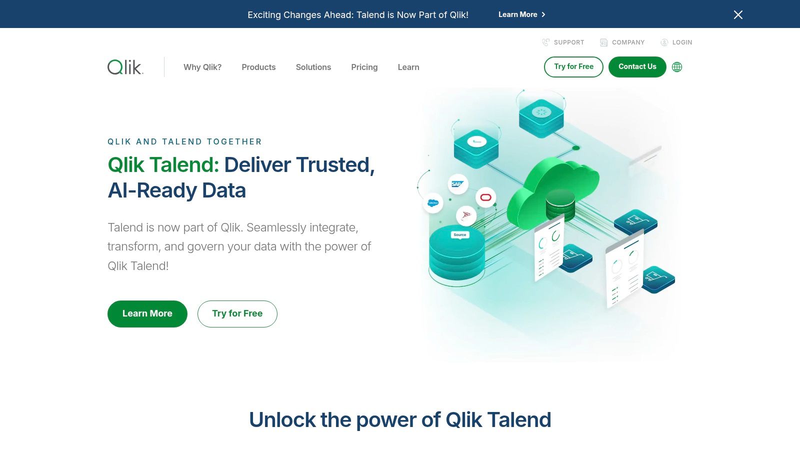 Talend (by Qlik) – Talend Data Fabric / Qlik Talend Cloud