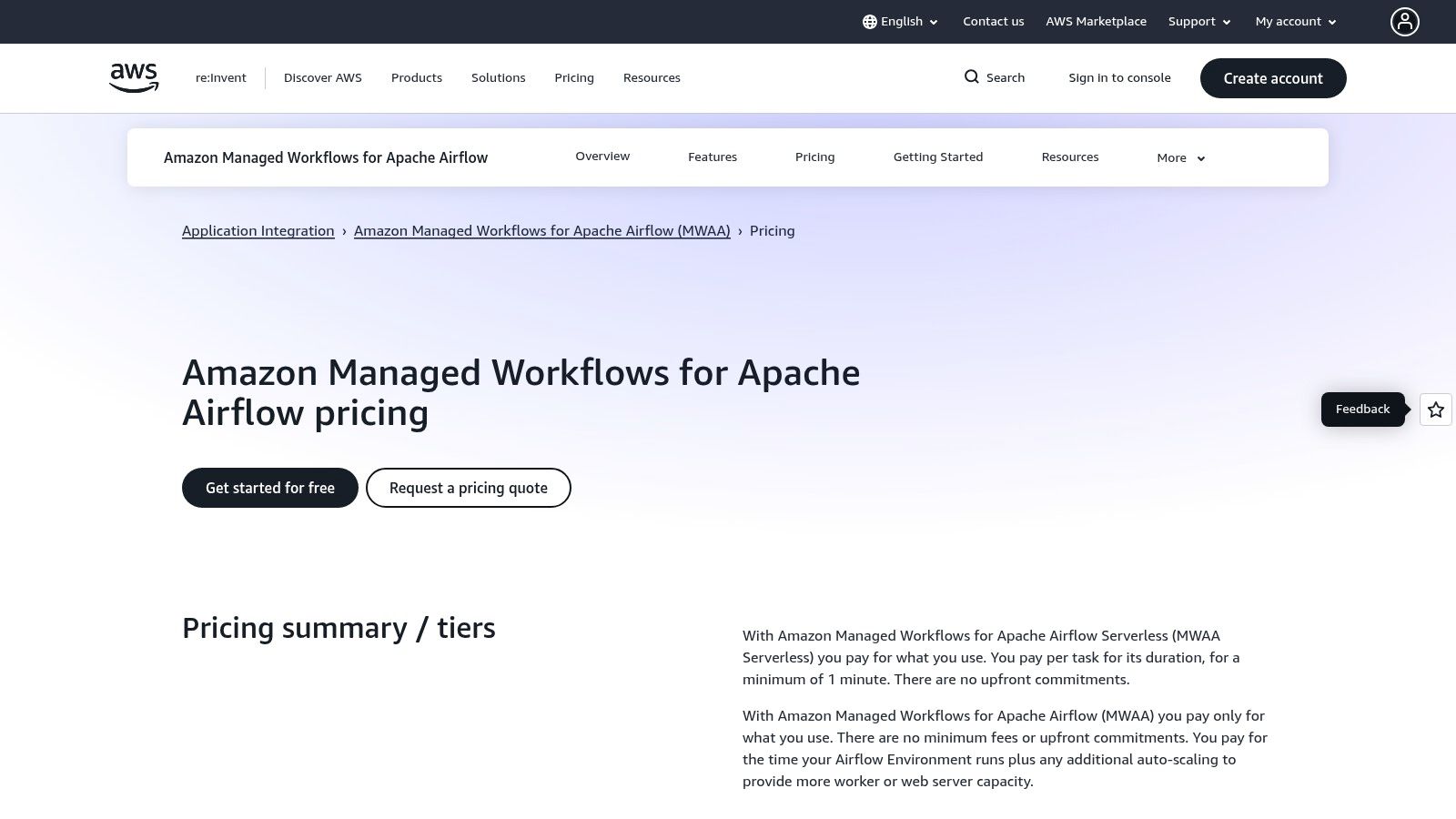 Amazon MWAA (Managed Workflows for Apache Airflow)