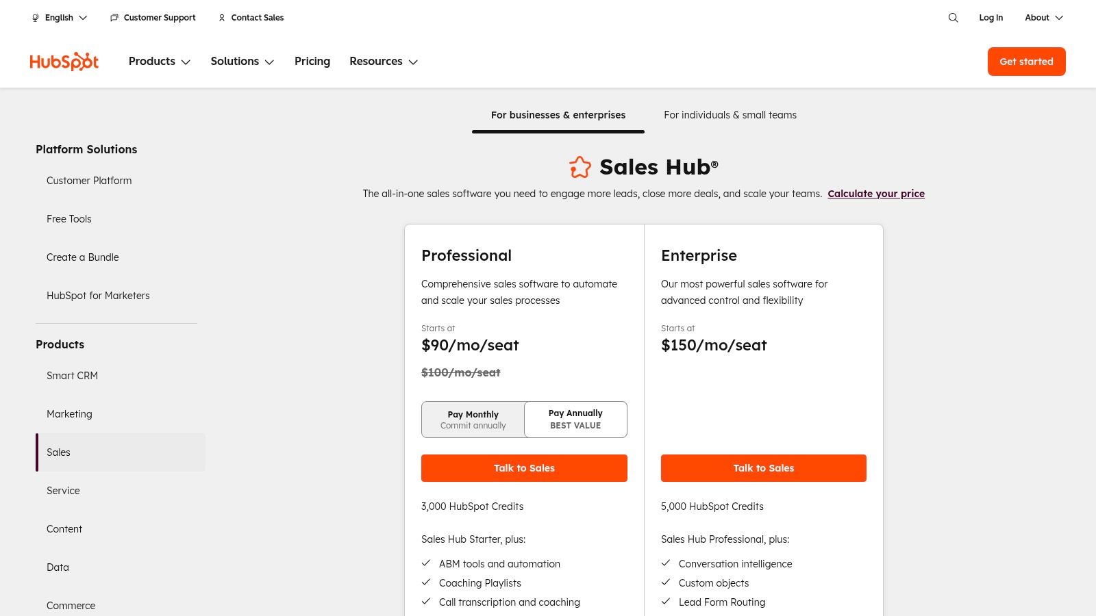 HubSpot — Sales Hub