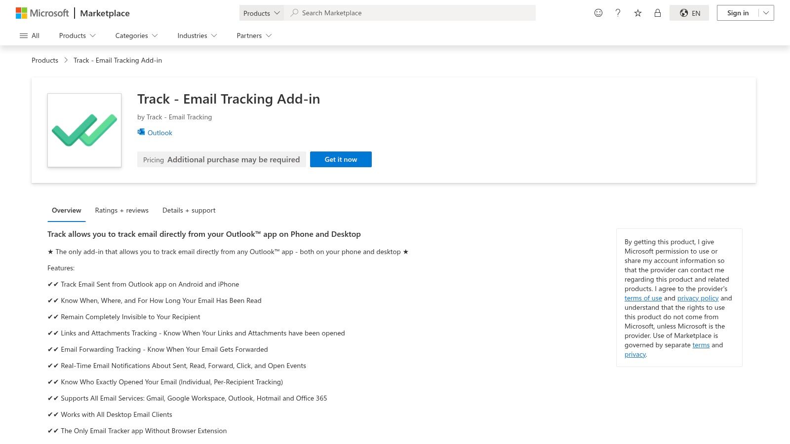 Track – Email Tracking Add‑in (Trackapp)