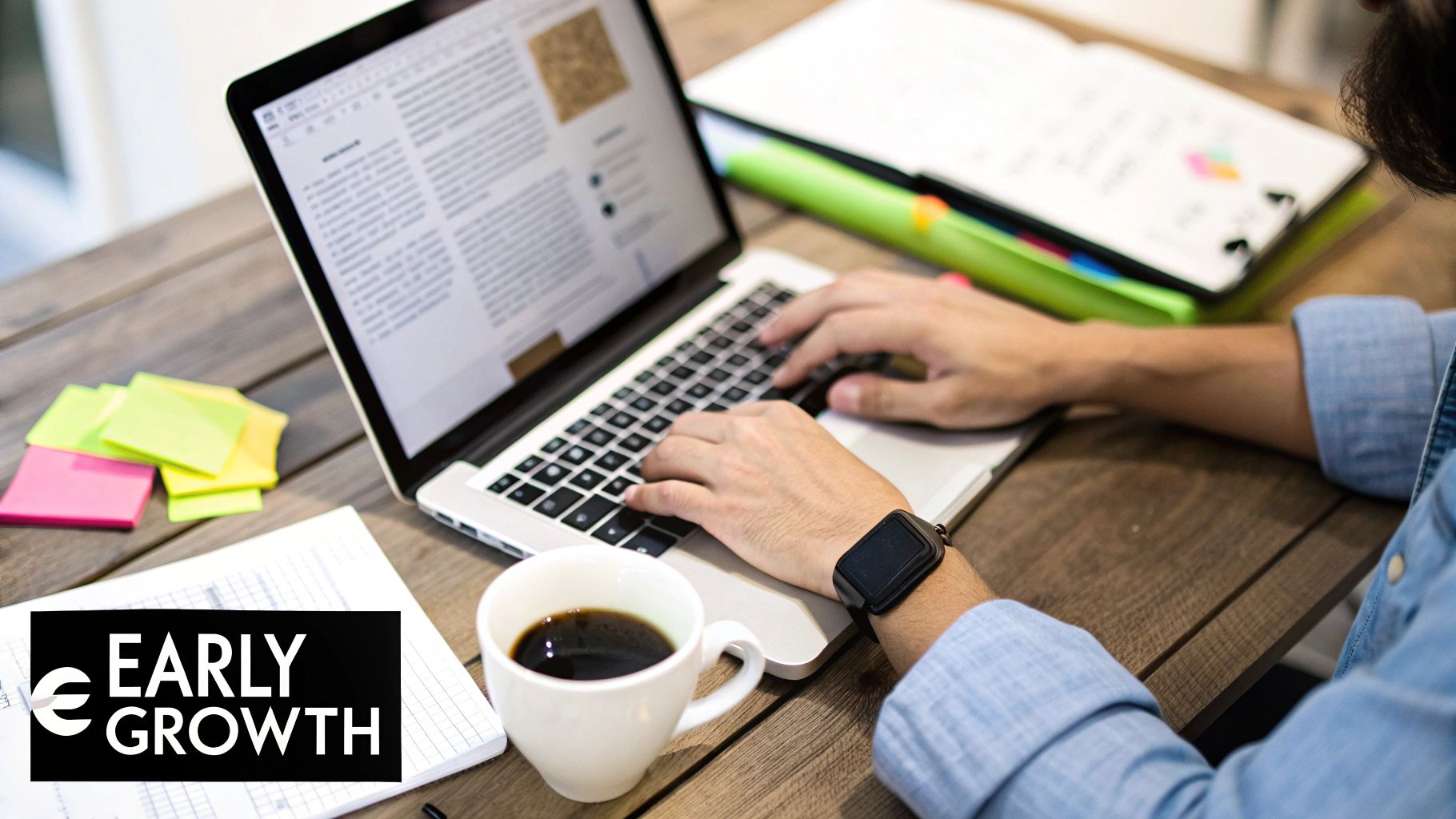 A small group of diverse founders collaborating in a bright, modern office space.