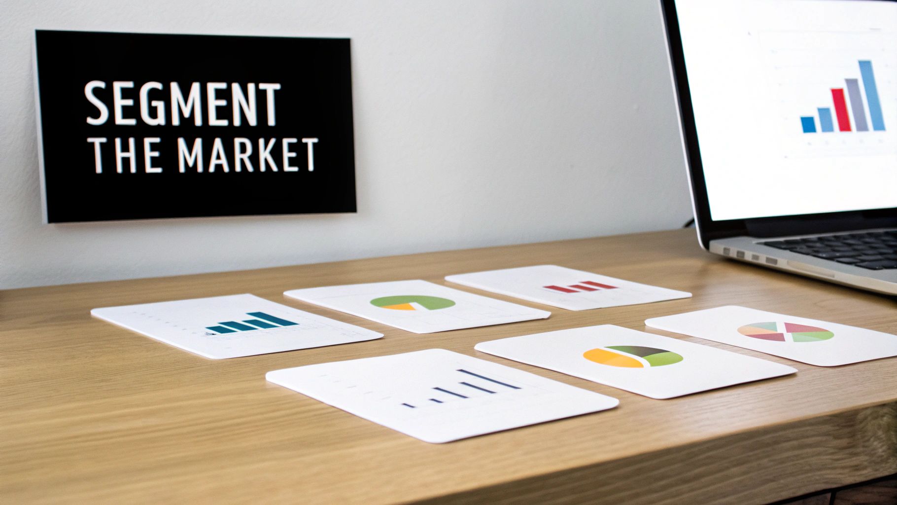 A multi-dimensional view of different customer segments represented by colorful, overlapping circles.