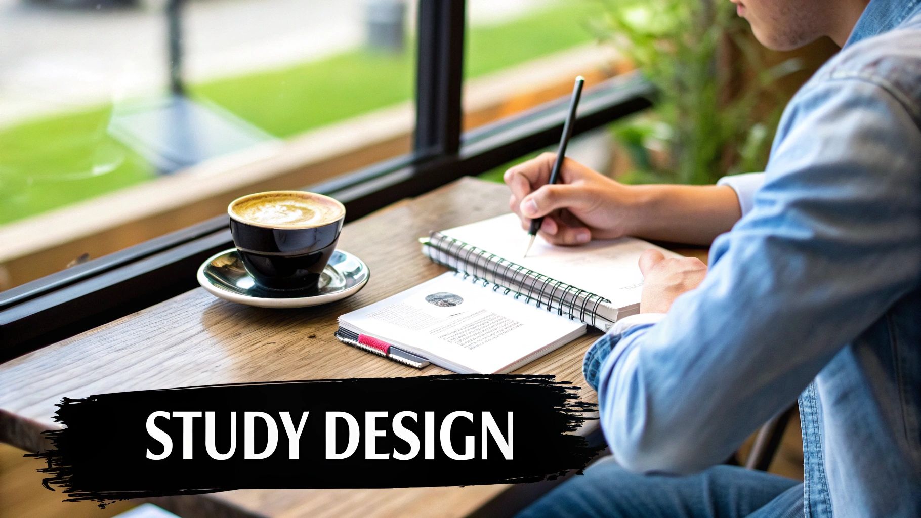 A researcher taking notes during a one-on-one interview, representing the start of a qualitative research project.