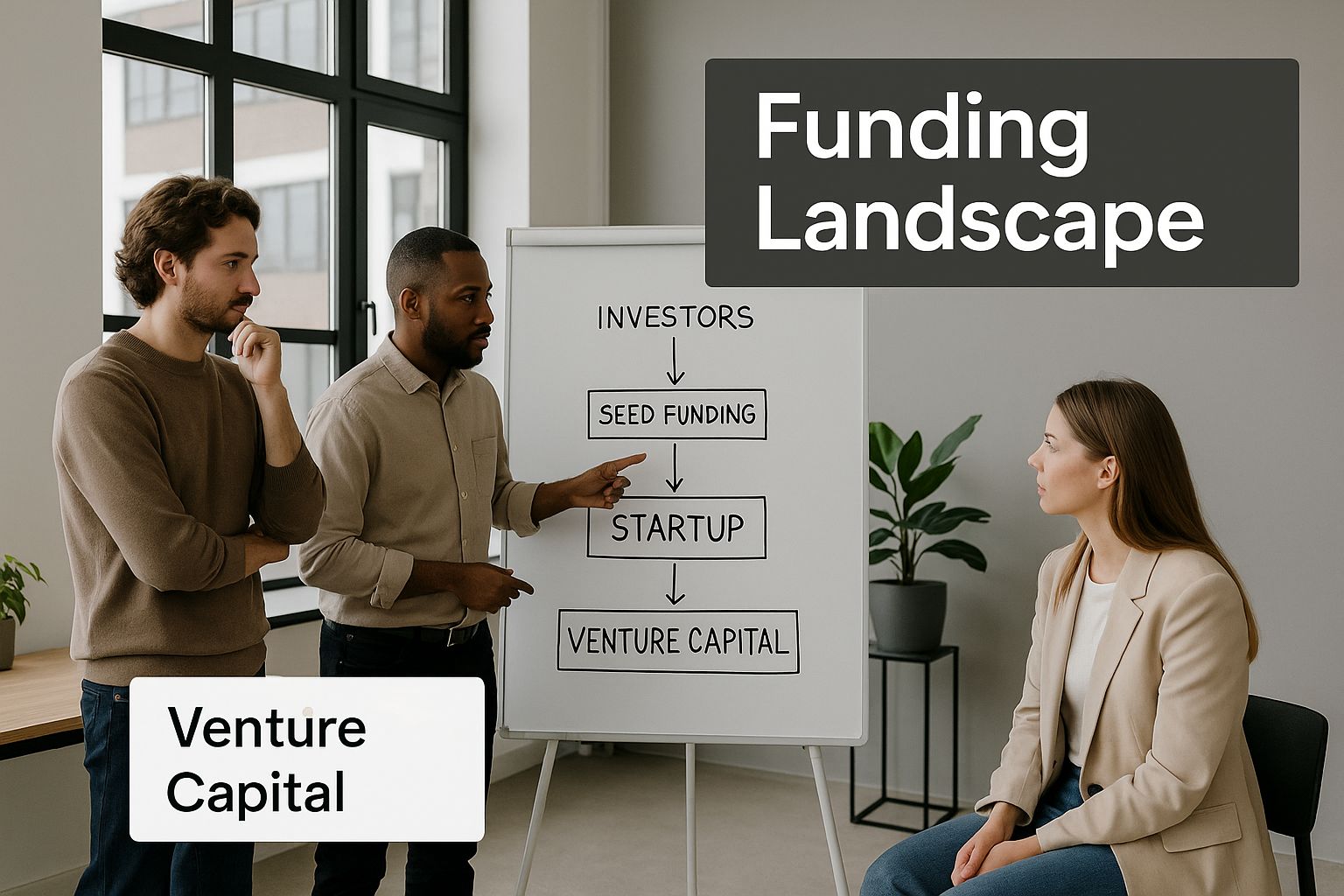 Infographic about funding options for startups