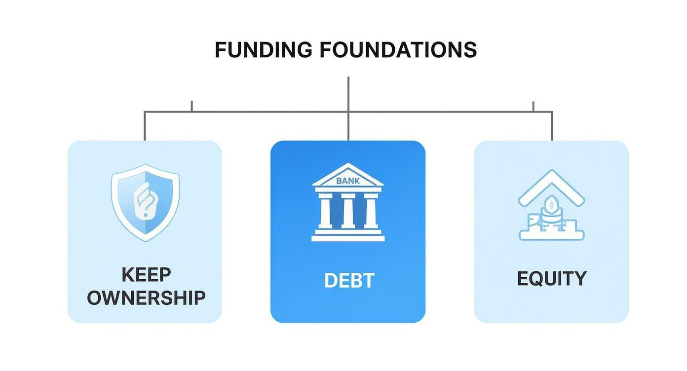 Infographic about funding for startups