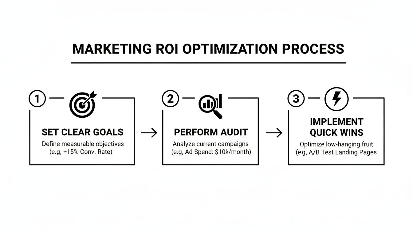 Infographic about improve marketing roi