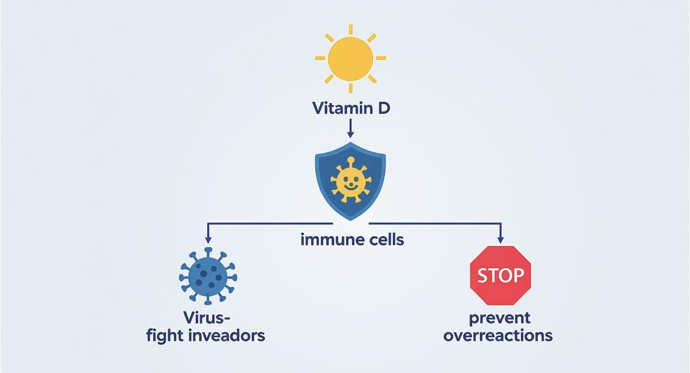 Infographic about probiotics and vitamin d