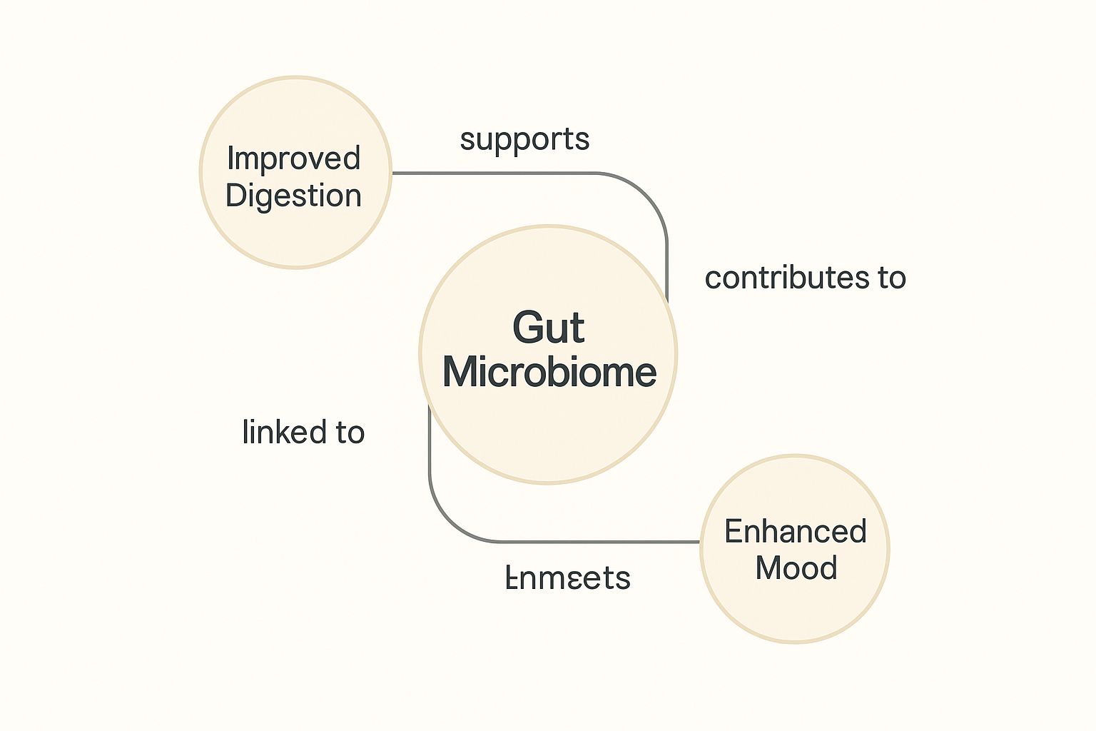 Infographic about natural ways to improve gut health