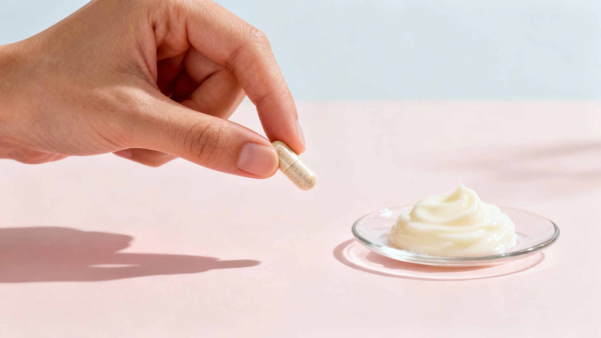A woman holding a bowl of yogurt with berries, symbolizing gut health and probiotics.