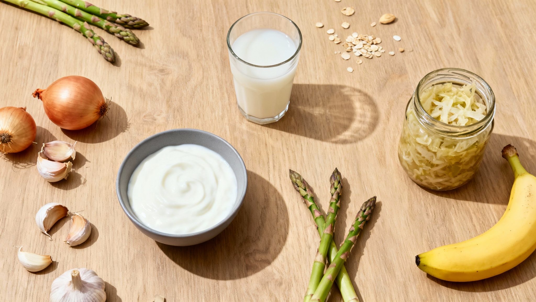A woman holding a bowl of yogurt with fruit and nuts, symbolizing a diet rich in prebiotics and probiotics.