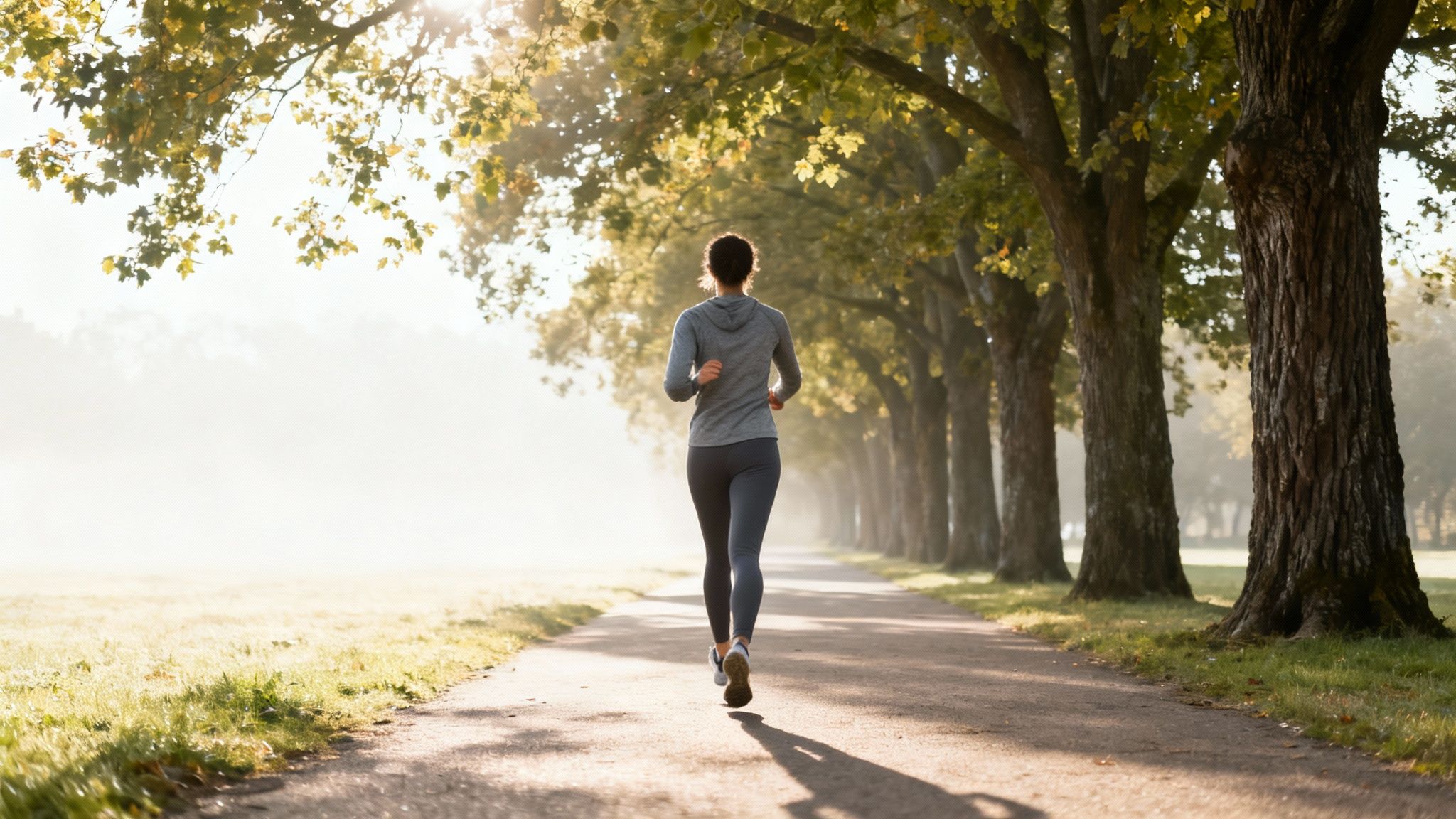 A person doing yoga outdoors in a serene, natural setting.