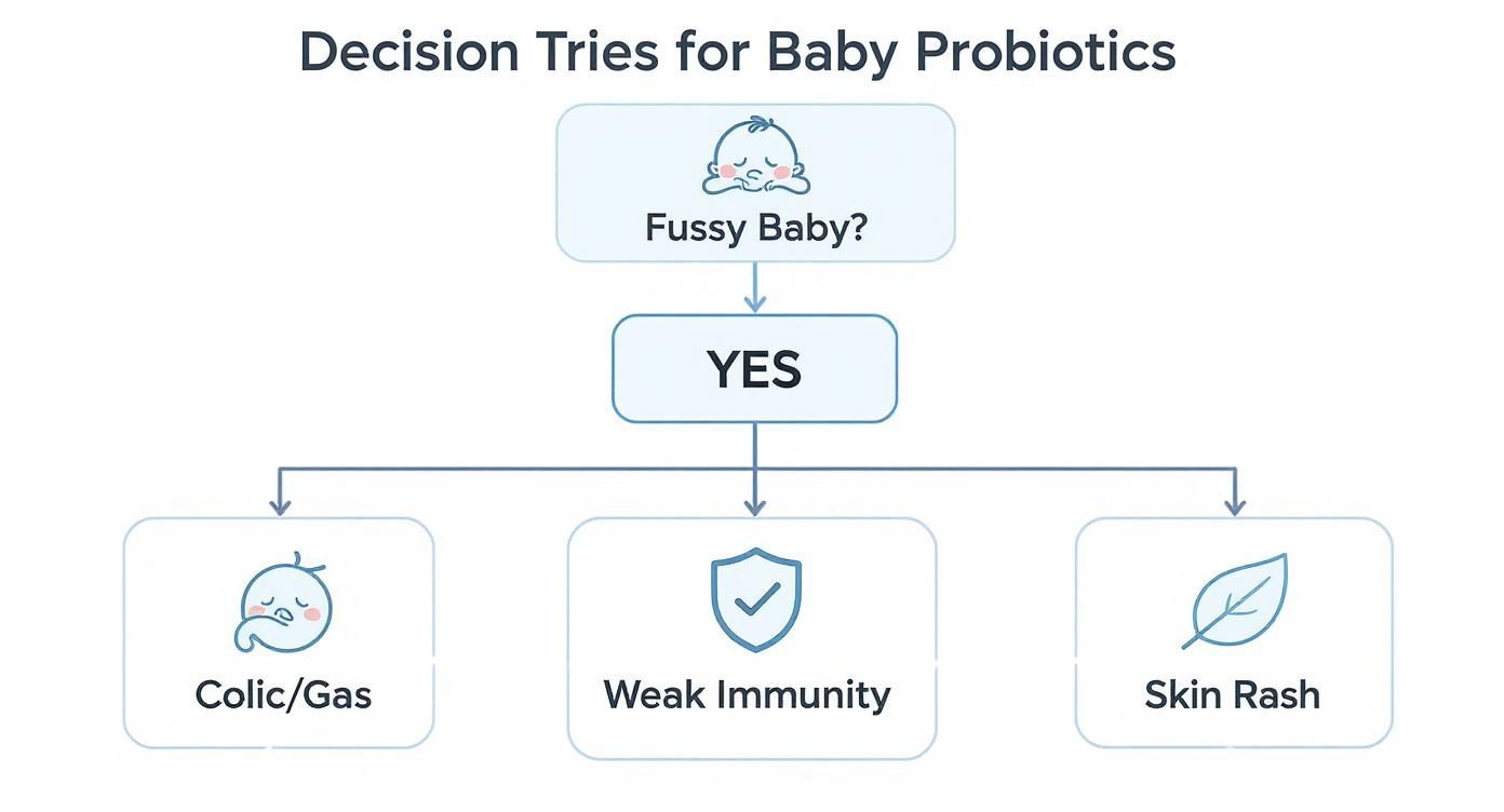 Infographic about baby probiotic drops