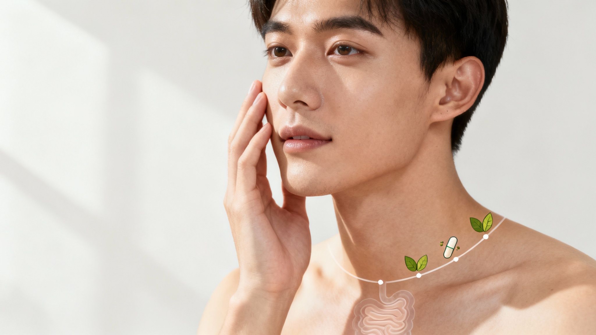 A person with a skin rash on their arm, representing eczema or an allergic reaction.