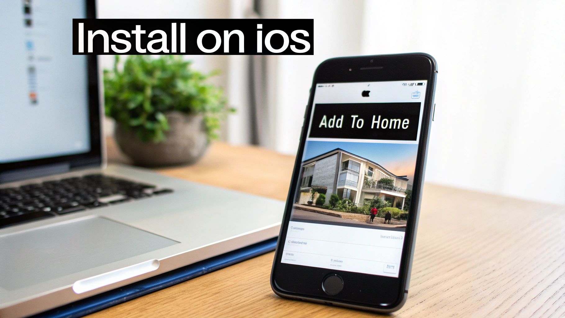 Smartphone screen showing Add To Home for iOS installation.