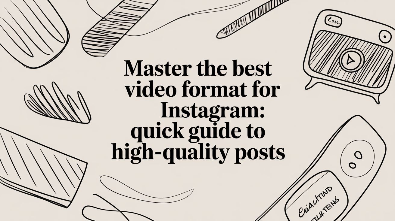 Master the best video format for instagram: Quick guide to high-quality posts