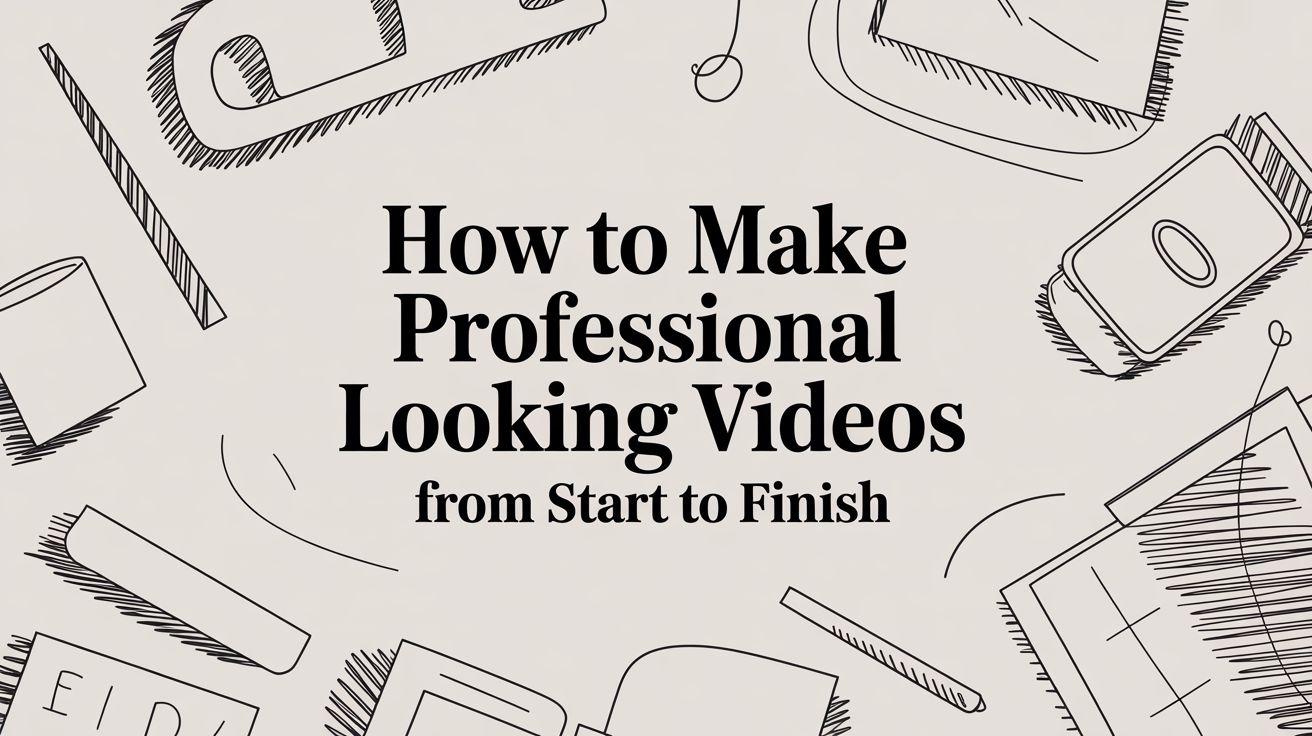 How to Make Professional Looking Videos From Start to Finish