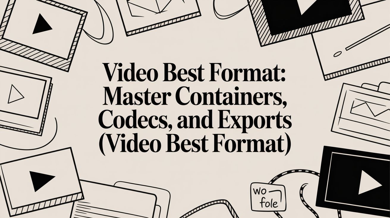 Video Best Format: Master Containers, Codecs, and Exports (video best format)