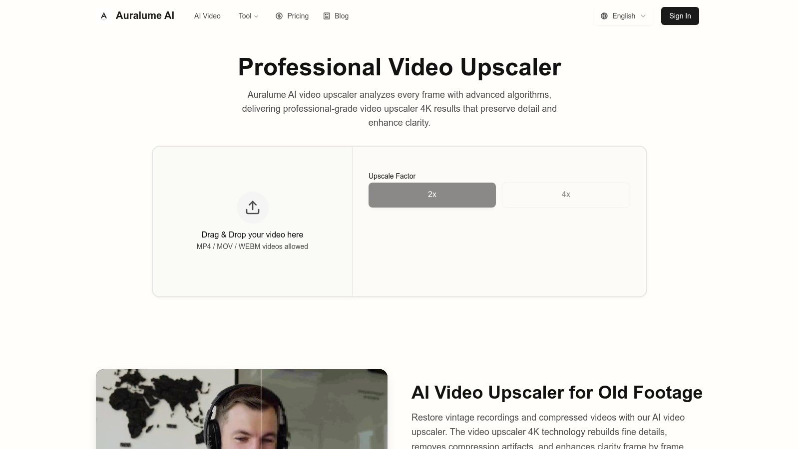 AI Video Upscaler - Upscale Videos Online | Auralume AI