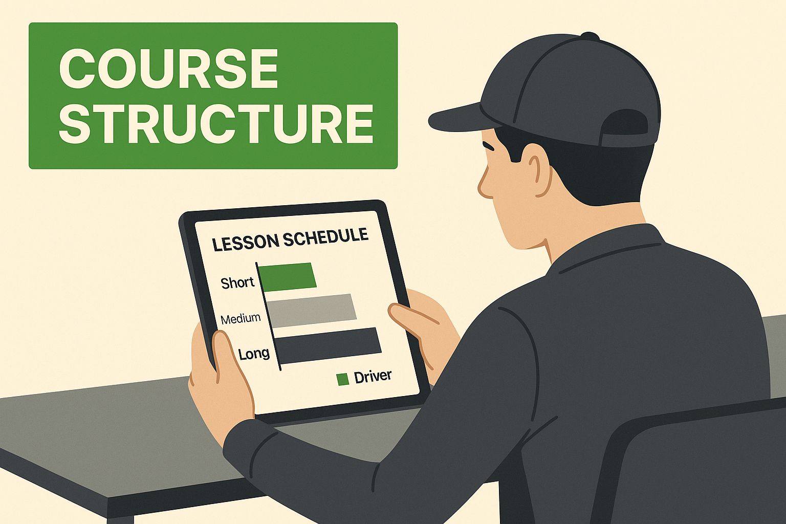 Infographic about semi intensive driving course