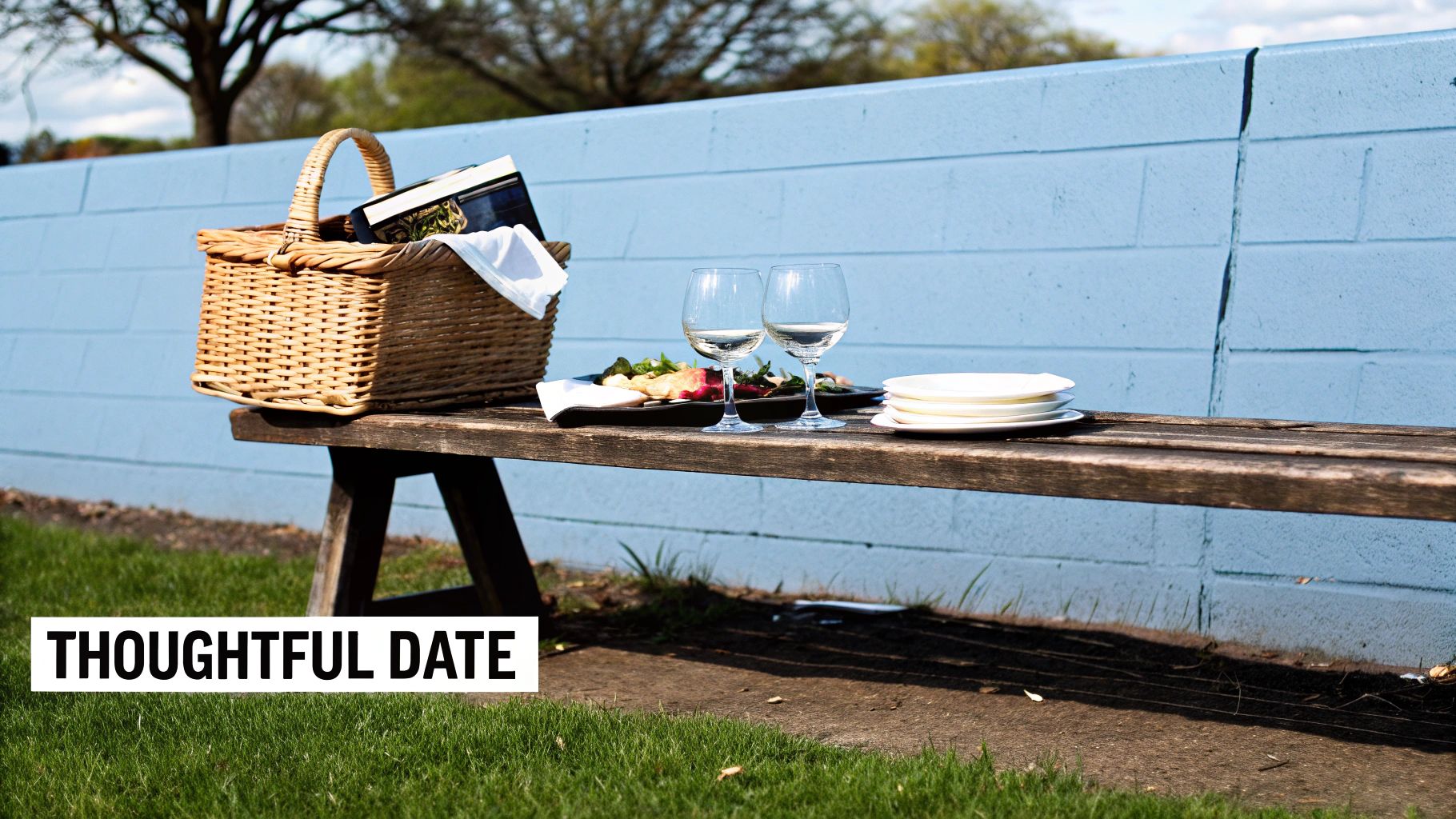A couple smiling and enjoying a cooking class together, representing a thoughtful date idea.