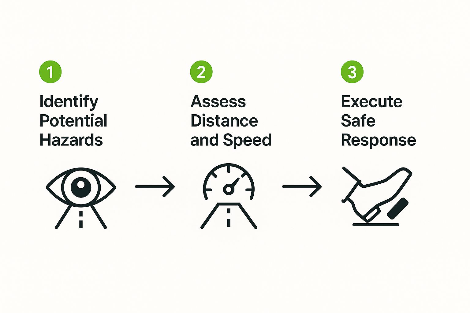 Infographic about hazard perception practice